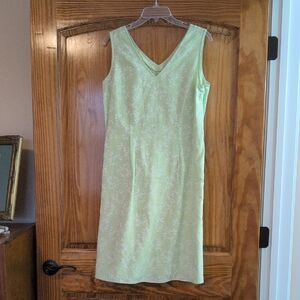 Susan Bristol Green Sleeveless Dress Size M Partial Side Zip